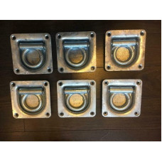 Zurrmulde mit Rückzugfeder und Gegenplatte (6er-Satz), 1000daN/kg