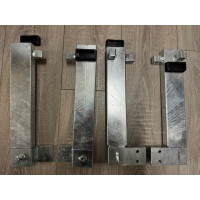 Satz Stahl-Eckrungen verzinkt für Anhänger - Bordwände mit 35cm Höhe, 1 Satz, 4 Stück, Stahl  verzinkt mit Schuh 